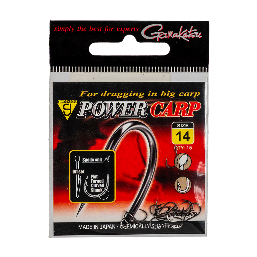 Крючок Gamakatsu Power Carp NSB Black №14. Фото №1