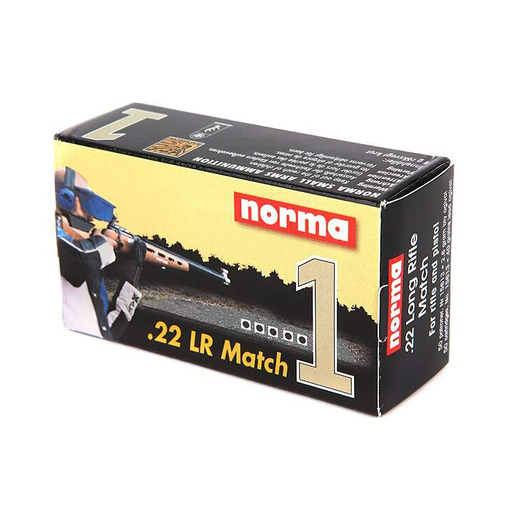 Патрон нарезной NORMA калибр 22LR Match 2,6 гр. 40 grn. (в пачке 20 шт.). Фото №2