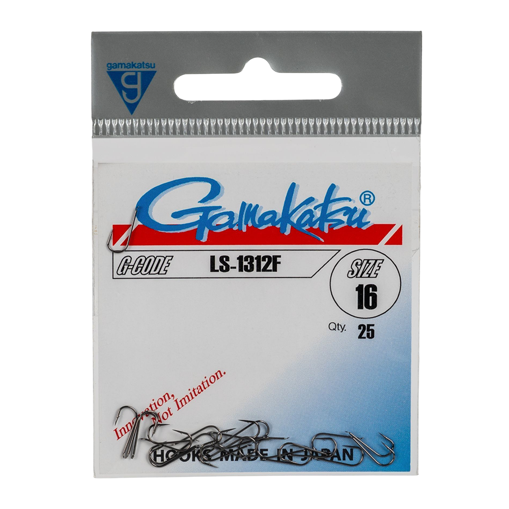 Крючок Gamakatsu Hook LS-1312F Black №16. Фото №1