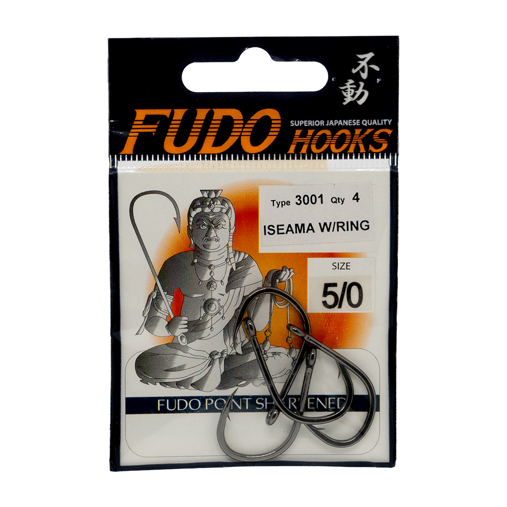 Крючок FUDO ISEAMA W/RING №5/0 Type 3001 Oty 4. Фото №1 Крючок FUDO ISEAMA W/RING №5/0 Type 3001 Oty 4. Фото №1