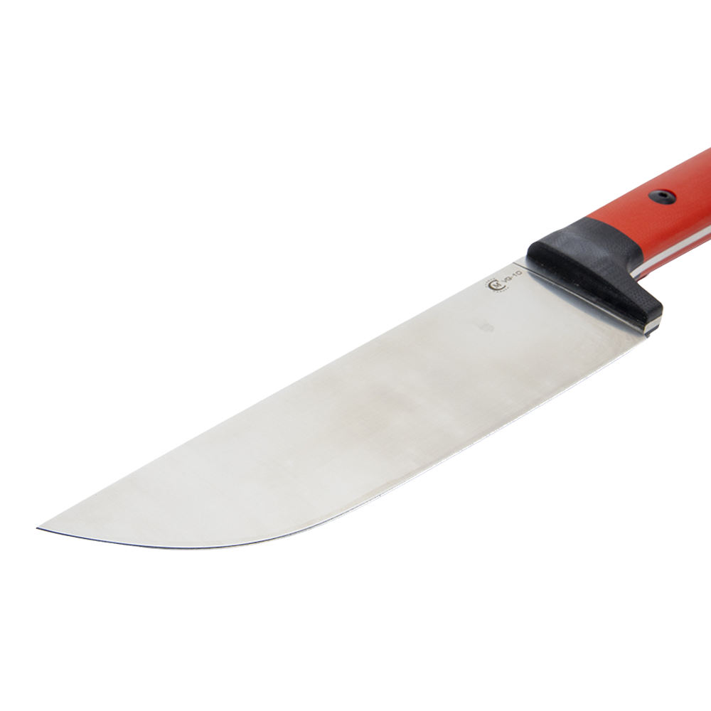 Нож МС Узбекский средний, клинок VG-10, ц.м. рукоять G10 красный, прит.черн.. Фото №4 Нож МС Узбекский средний, клинок VG-10, ц.м. рукоять G10 красный, прит.черн.. Фото №4