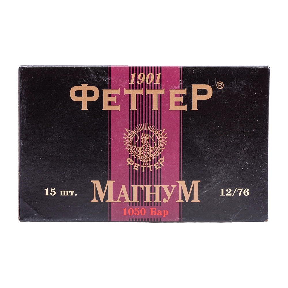 Патрон ФЕТТЕР МАГНУМ Биор 12/76 дробь № 00, 42-44гр. (в пачке 15 шт.) (в коробке 120 шт.). Фото №1 Патрон ФЕТТЕР МАГНУМ Биор 12/76 дробь № 00, 42-44гр. (в пачке 15 шт.) (в коробке 120 шт.). Фото №1