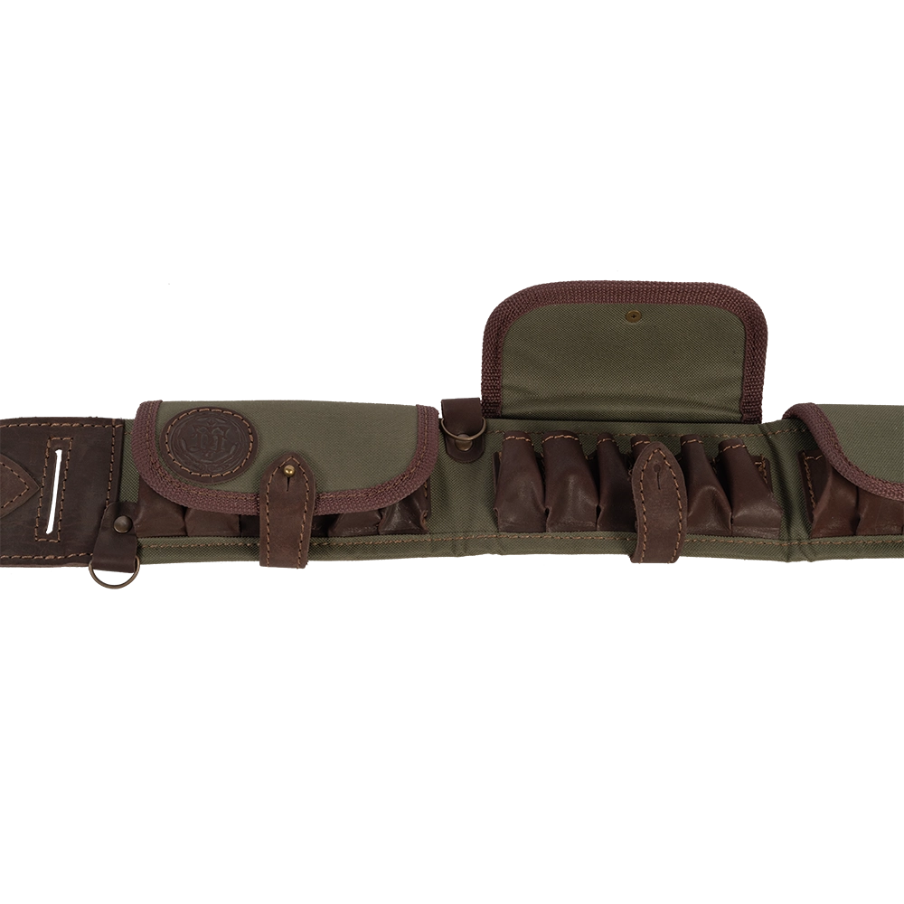 Патронташ №46 на 24 патрона (12 калибр) закрытый, 4 клапана, кожа/ткань (ИП Шунина). Фото №3