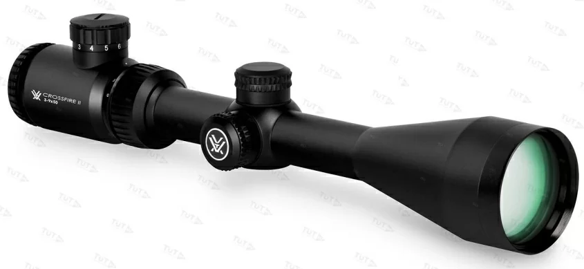 Прицел оптический Vortex Crossfire II 3-9x50, 26мм, сетка V-Brite, подсветка точки 11уровней, черный. Фото №1
