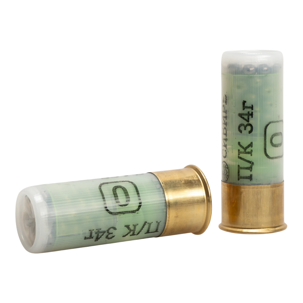 Патрон СИБИРЬ PREMIUM 12/70 охотничий дробовой 34г №0 (CX-2000) (пачка 25 шт) (в коробке 250шт). Фото №2
