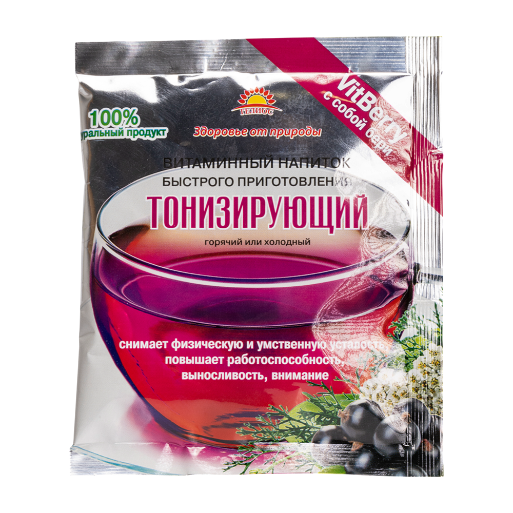 Напиток витаминный ГЕЛИОС Тонизирующий пакетик 25гр (20 шт. в упаковке). Фото №1