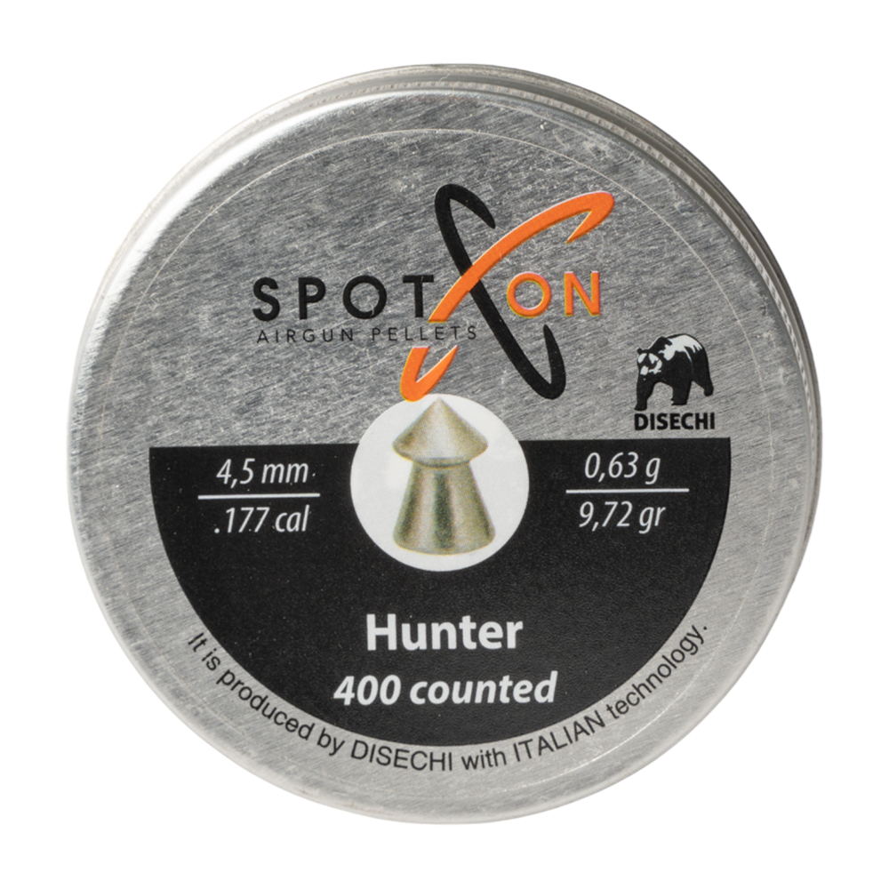 Пуля пневматическая SPOTON Hunter 4,5 мм, 0,63 гр. (400 шт) (100 в упаковке). Фото №1
