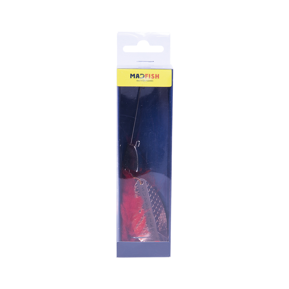 Блесна вращающаяся MADFISH Super Pike №4, 24гр, цвет (Copper-red-dot). Фото №1