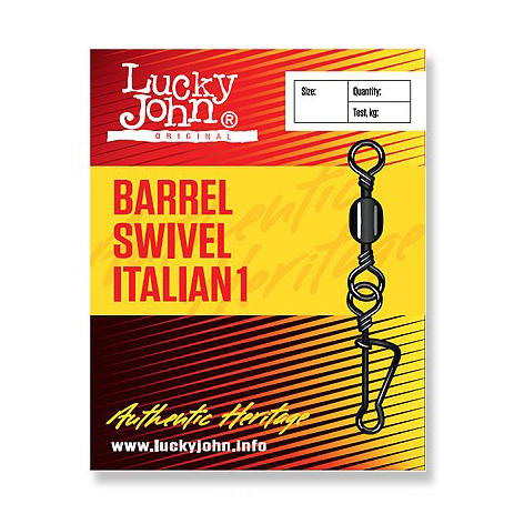 Вертлюжок Lucky John Barrel Swivel с застежкой №014. Фото №1 Вертлюжок Lucky John Barrel Swivel с застежкой №014. Фото №1