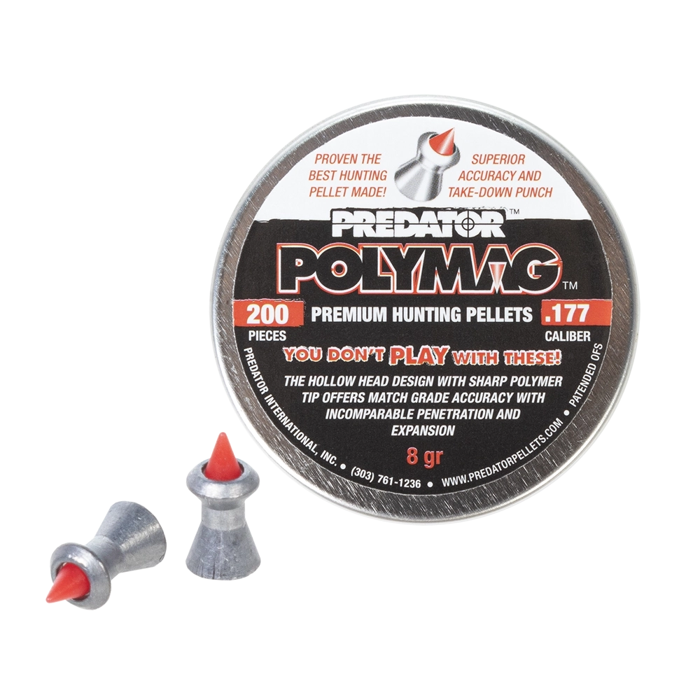 Пуля пневматическая "JSB Diabolo Predator Polymag", калибр 4,5мм (177 калибр), 8gr (200 шт). Фото №2 Пуля пневматическая "JSB Diabolo Predator Polymag", калибр 4,5мм (177 калибр), 8gr (200 шт). Фото №2