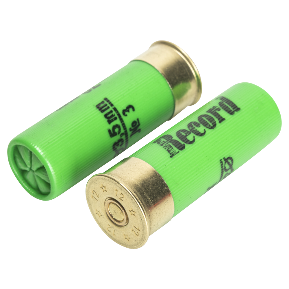 Патрон "Рекорд" (бесконтейнерный), увеличенная осыпь, 12/70 №3 32 гр. NEW (пачка 25 шт, короб., 250). Фото №4