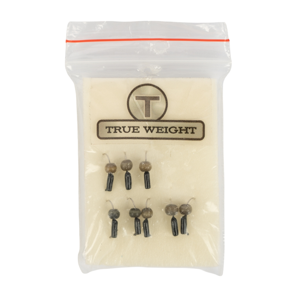 Мормышка вольфрамовая Trye Weight черная "Гвоздешарик" d2,0мм кошачий глаз, болотный (10шт). Фото №1