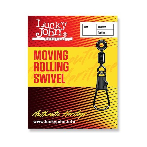 Вертлюги с застежкой ВH скользящие Lucky John MOVING ROLLING AND INTERLOCK 00М 7 шт.. Фото №2