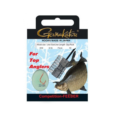 Крючок GAMAKATSU G1-101 Feeder 75см №14 d поводка 014 (10шт.) (140314-01400). Фото №2