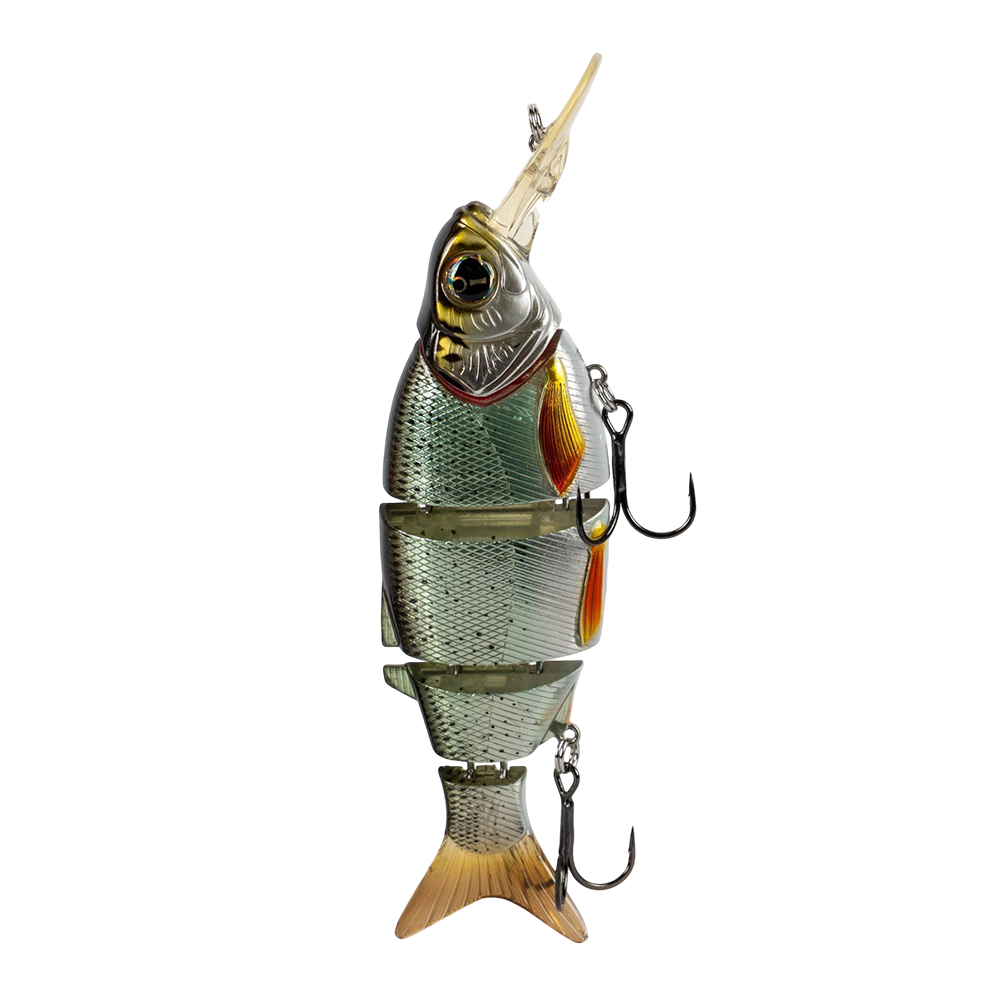 Воблер IZUMI 5 section white fich 145 MD (SUSPENDING) вес 53г, заглубление (1,8м-2,1м), цвет 01. Фото №3