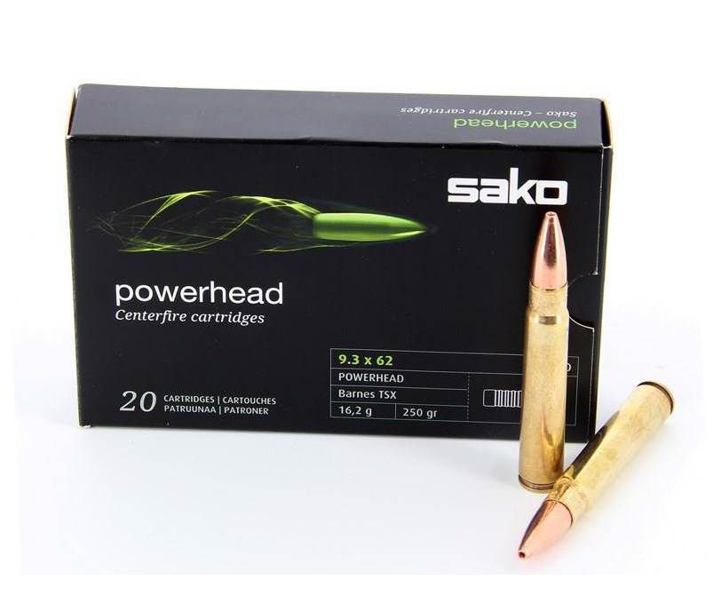 Патрон нарезной SAKO калибр 9.3x62 SP Powerhead 16,2 гр. 250 grn. (в пачке 20 шт.). Фото №1 Патрон нарезной SAKO калибр 9.3x62 SP Powerhead 16,2 гр. 250 grn. (в пачке 20 шт.). Фото №1