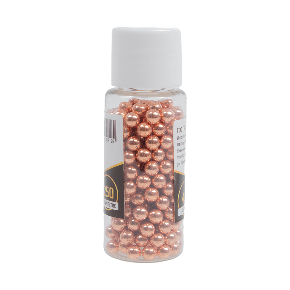 Шарик омеднённый "Borner Gold" БАНКА (250 шт.) (в коробке 160 шт.). Фото №2