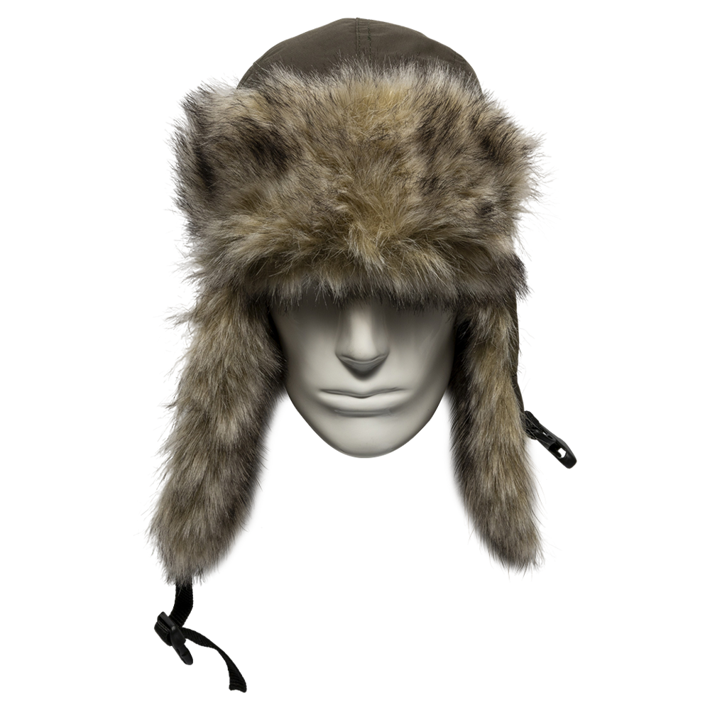 Шапка ушанка зимняя Yukon Ice цвет Хаки ткань Breathable (Размер 56-58). Фото №3