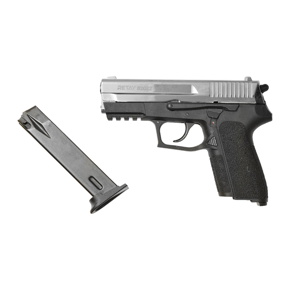 Пистолет охолощенный RETAY S2022, (Sig Sauer), Никель, калибр 9mm. P.A.K. Фото №5
