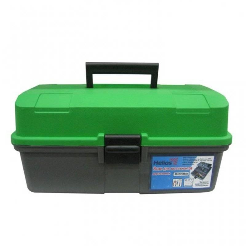Ящик для инструментов двухполочный зеленый Helios. Фото №2 Ящик для инструментов двухполочный зеленый Helios. Фото №2
