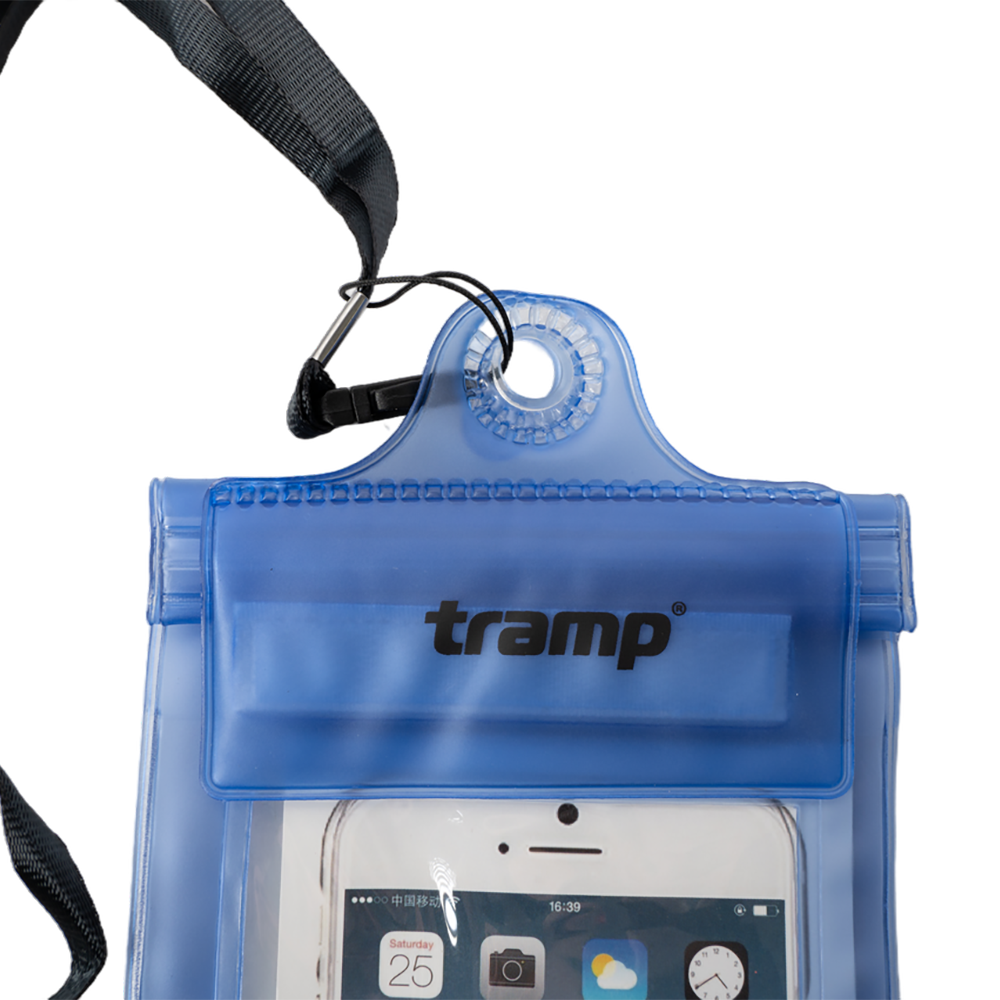 Гермопакет для мобильного телефона (ПВХ, Синий, 110*215 мм.). Фото №2