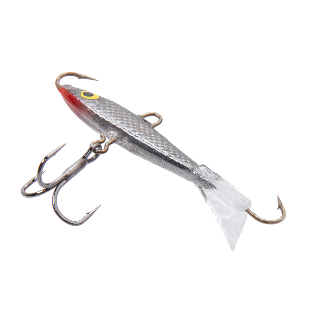 Балансир Kuusamo Tasapaino 50мм, 7гр, цвет (BL/R/Silver) с тройником. Фото №4 Балансир Kuusamo Tasapaino 50мм, 7гр, цвет (BL/R/Silver) с тройником. Фото №4