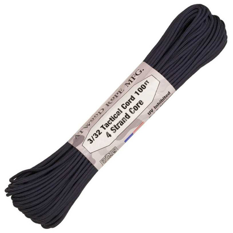 Шнур для ножа Parachute Cord Micro Cord черный , 1 м. Фото №2