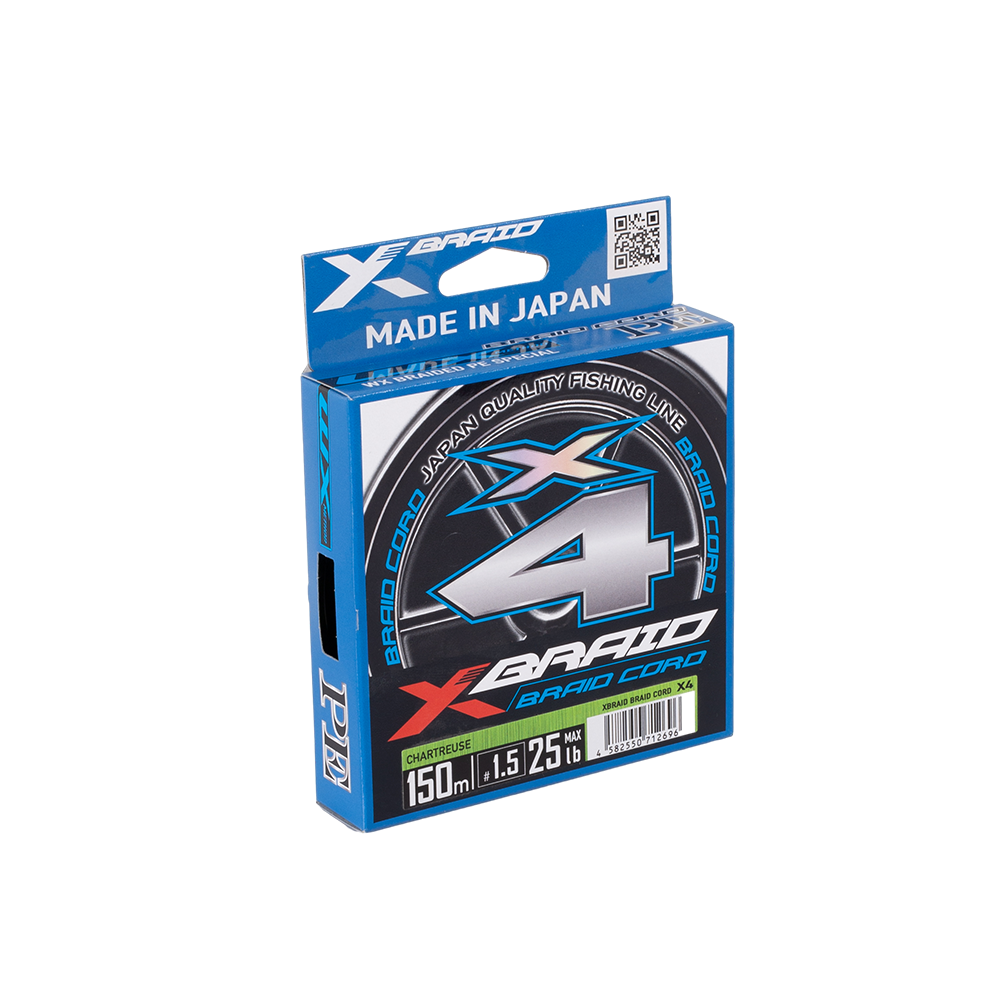 Плетёный шнур YGK X-Braid Braid Cord X4 150m Chartreuse #1.5, 0.205мм, 25lb, 11.3кг. Фото №3 Плетёный шнур YGK X-Braid Braid Cord X4 150m Chartreuse #1.5, 0.205мм, 25lb, 11.3кг. Фото №3