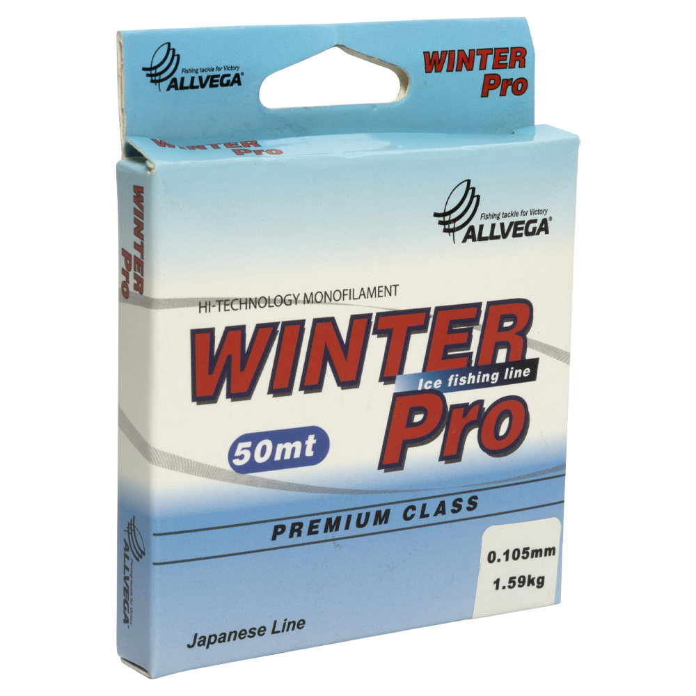 Леска ALLVEGA поводковая «Winter Pro» 50m 0.105mm (1.59кг) прозрачная (WPRO50105). Фото №1 Леска ALLVEGA поводковая «Winter Pro» 50m 0.105mm (1.59кг) прозрачная (WPRO50105). Фото №1