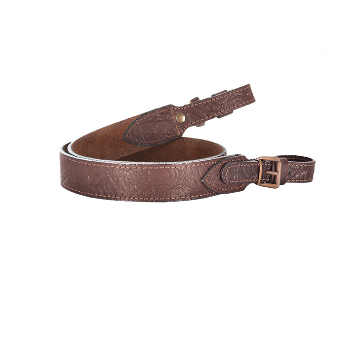 Ремень ружейный прямой 35 мм кожа/велюр (ХСН). Фото №1