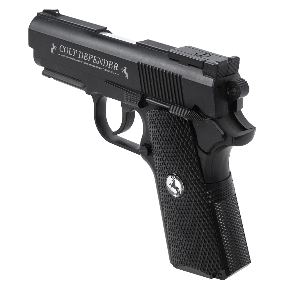 Пистолет пневматический Colt Defender (чёрный с чёрными пластиковыми накладками). Фото №4