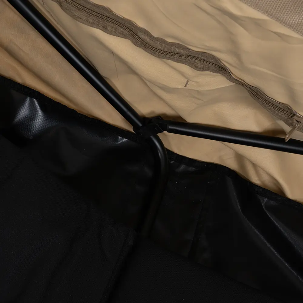 Засидка лежачая ShotTime, каркас алюминиевый, 210х73х40, 600D, дно 1800D, камыш. Фото №6