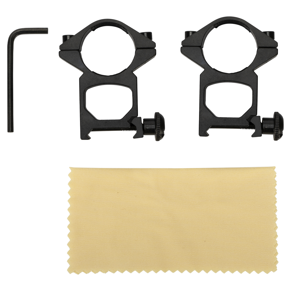 Прицел оптический BORNER 1,5-5x32 для арбалета с подсветкой (кольца). Фото №10