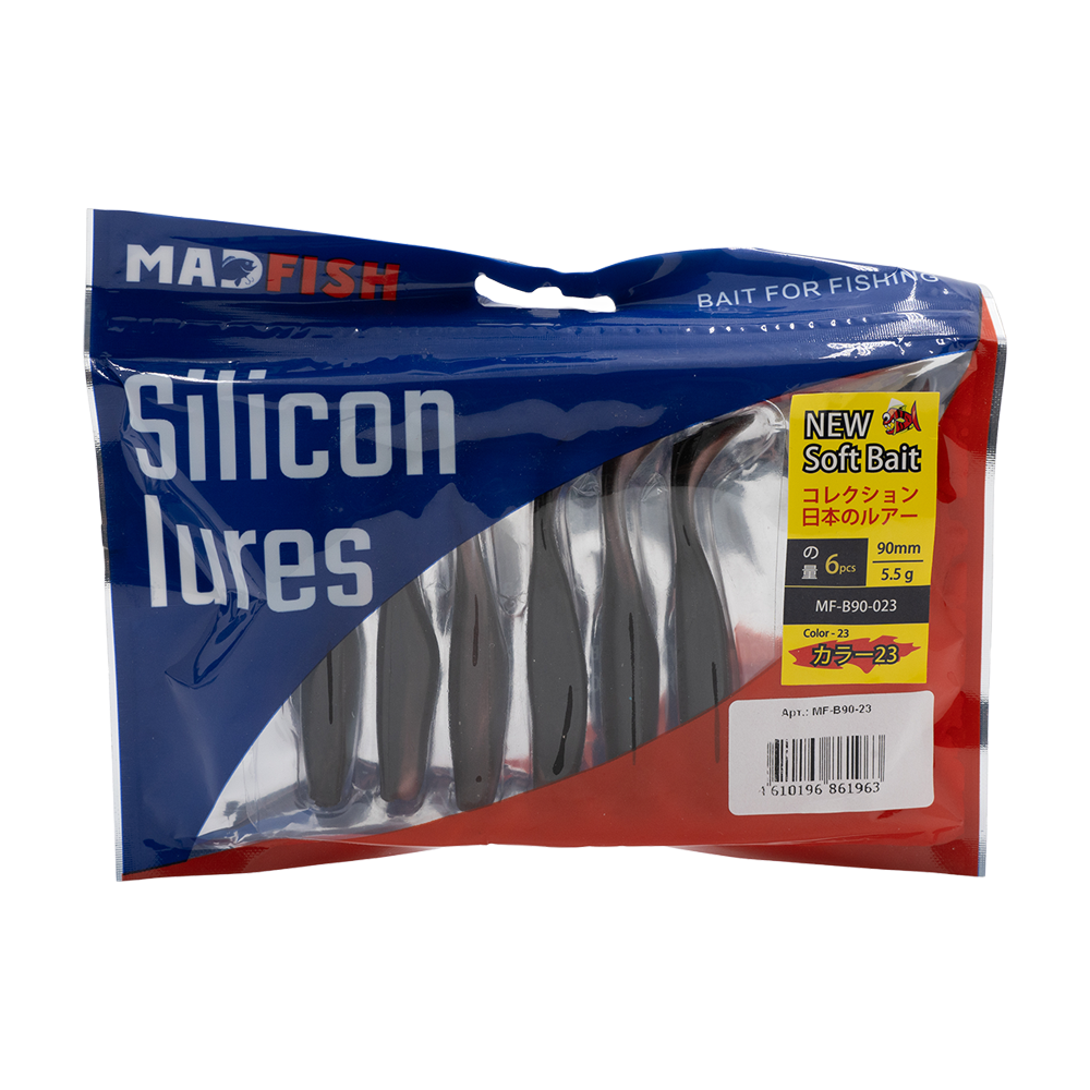 Виброхвост MADFISH BASTER 90мм, 5.5г, (6 шт. уп.) цвет 06. Фото №1 Виброхвост MADFISH BASTER 90мм, 5.5г, (6 шт. уп.) цвет 06. Фото №1