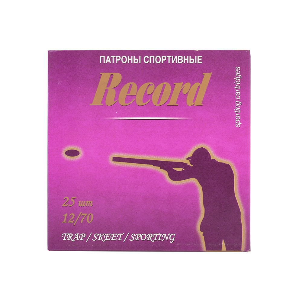 Патрон Рекорд Sporting 12/70 №7,5 28г (в пачке 25 шт.) (в коробке 250 шт.). Фото №4