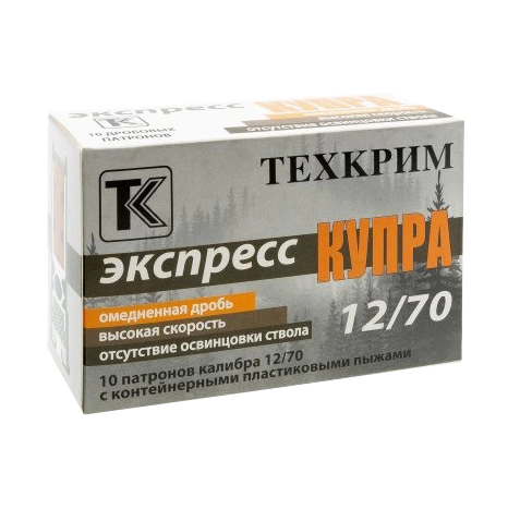 Патрон Техкрим 12/70 Экспресс Купра картечь 6,5 (в упаковке 10 шт) (в коробке 240 шт.). Фото №1 Патрон Техкрим 12/70 Экспресс Купра картечь 6,5 (в упаковке 10 шт) (в коробке 240 шт.). Фото №1