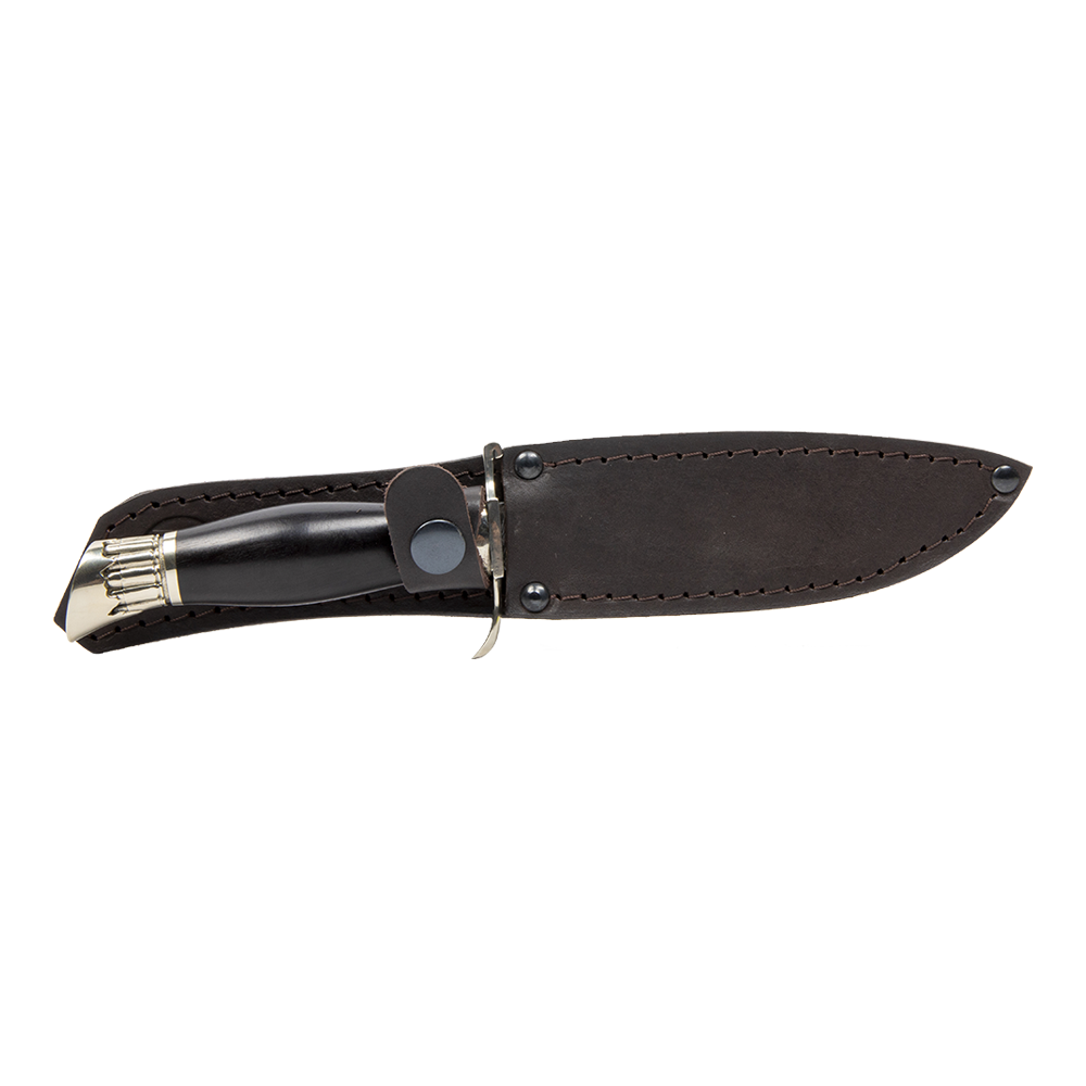 Нож МС "НКВД", сталь дам., литье патроны, черное дерево. Фото №6