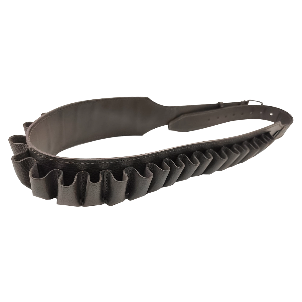 Патронташ открытый 12 калибр (кожа, коричневый) (Хольстер). Фото №2