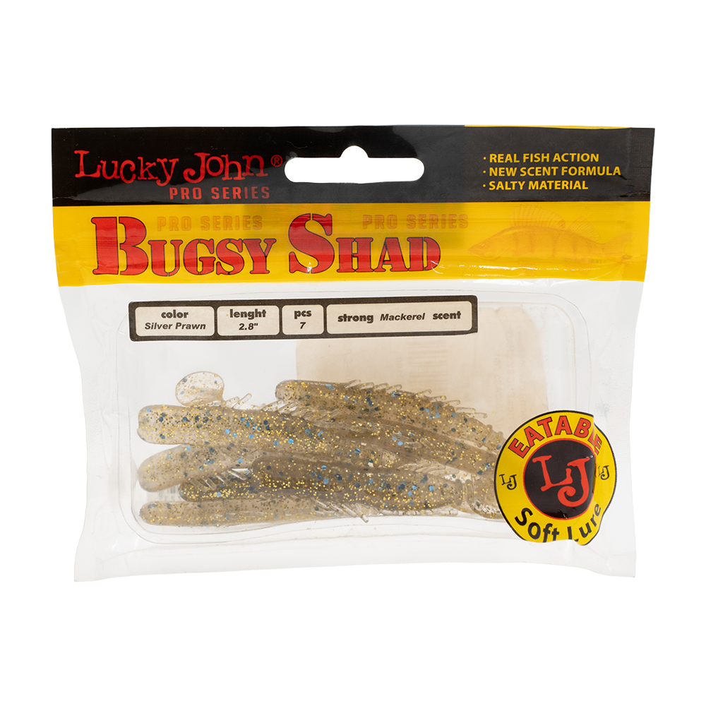 Виброхвост Lucky John Pro Series Bugsy Shad 2,8" 72мм, (7шт. упак.) цвет CA35. Фото №1
