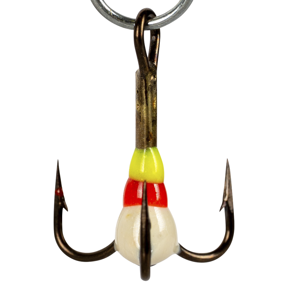 Крючок-тройник для приманок  Lucky John с каплей цвет. разм008/YRF. Фото №2