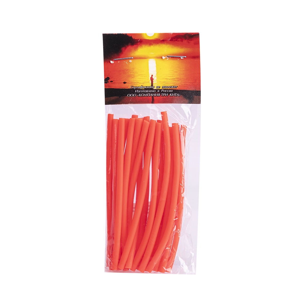 Кембрик d2,0*4,0 флуоресцентный красный (уп.20шт*10см). Фото №3