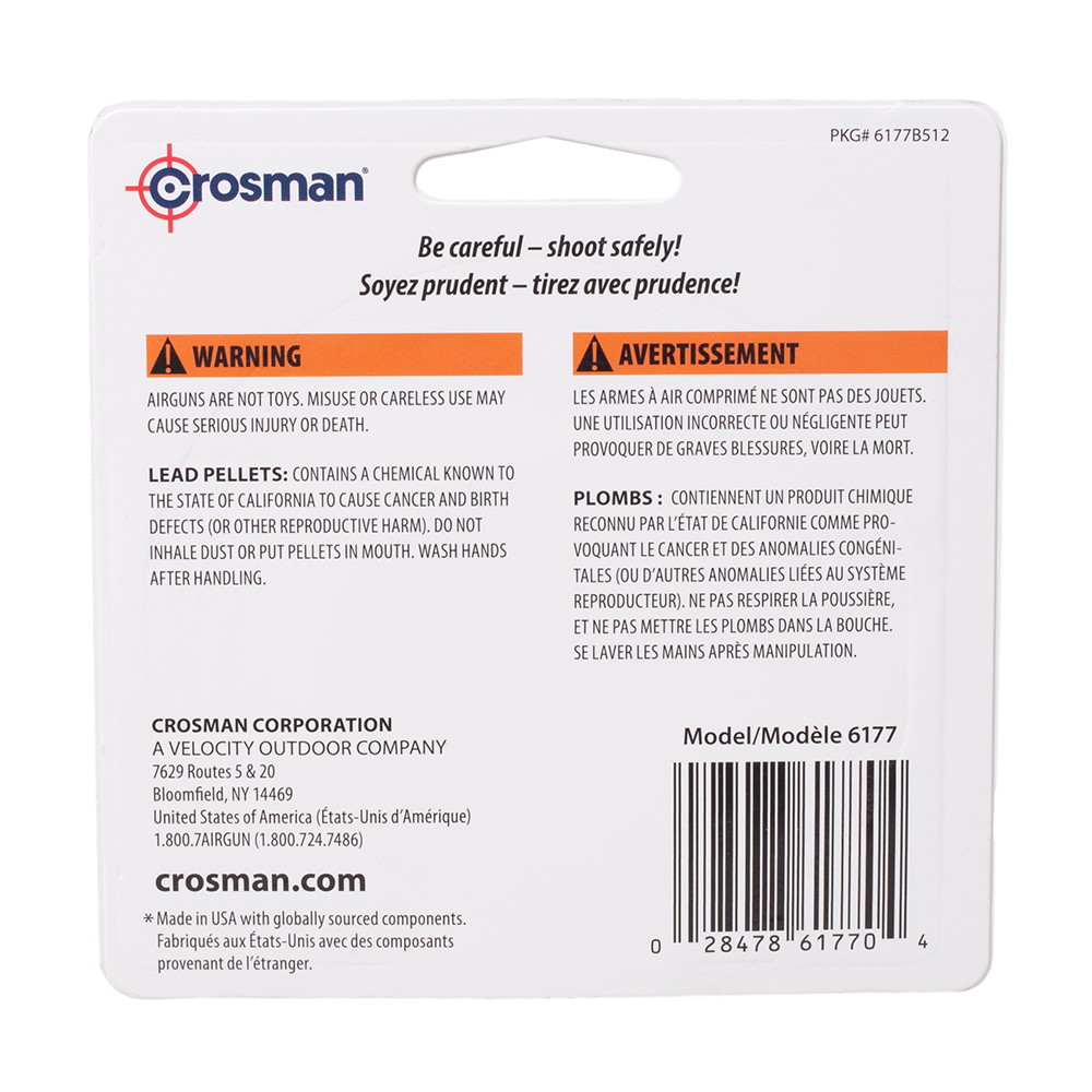 Пуля пневматическая "Crosman Wadcutter", 4,5 мм., 7,4 гран (250 шт.) (12 в упаковке). Фото №2 Пуля пневматическая "Crosman Wadcutter", 4,5 мм., 7,4 гран (250 шт.) (12 в упаковке). Фото №2