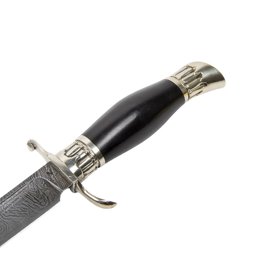 Нож МС "НКВД", сталь дам., литье патроны, черное дерево. Фото №5