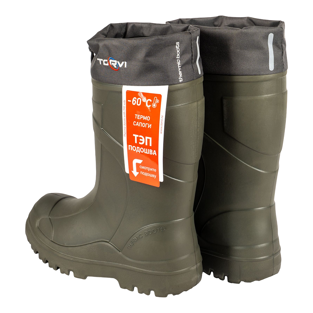 Сапоги TORVI ЭВА с подошвой ТЭП и вкладышем: -60 Олива, р. 45. Фото №7