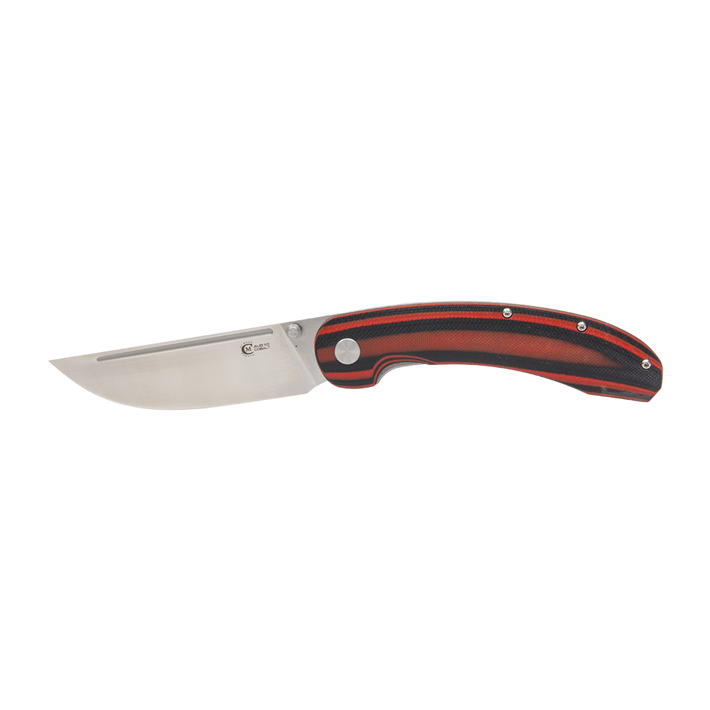 Нож складной МС "Тунгус" сталь AUS-10, рукоять G10 (черно-красная). Фото №1