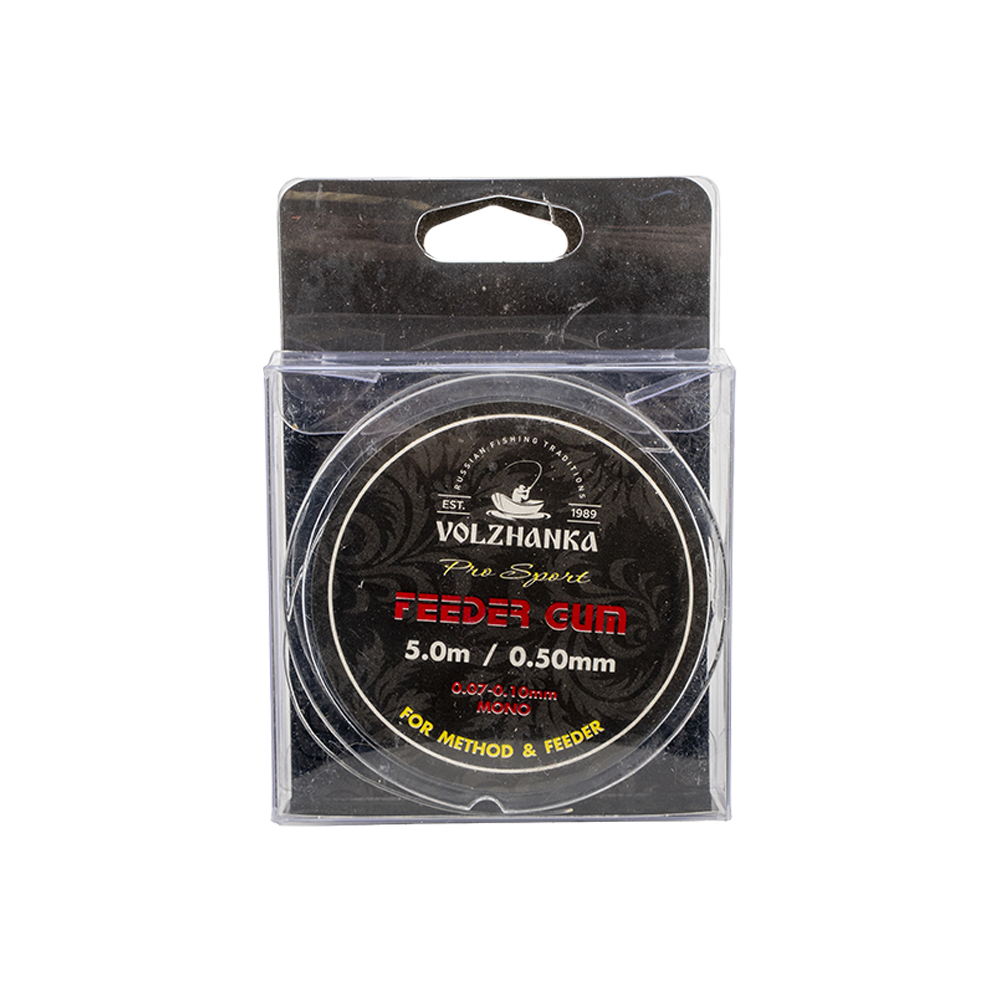 Фидерная резина "Feeder Gum" 0.5мм/5м цвет  прозрачный. Фото №1