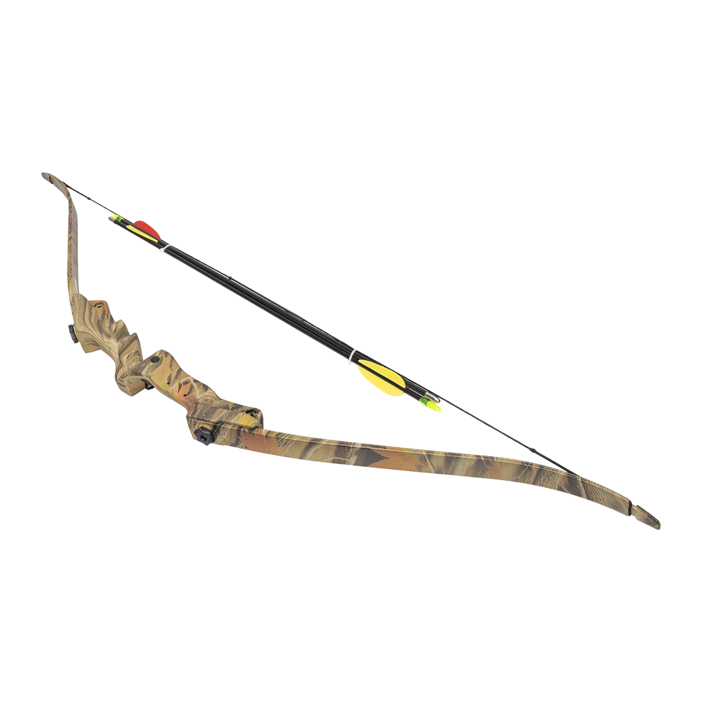 Лук Man Kung RB007, рекурсивный, autumn camo, 20lbs, стрелы 2 шт., кивер, крага, крепеж. Фото №5