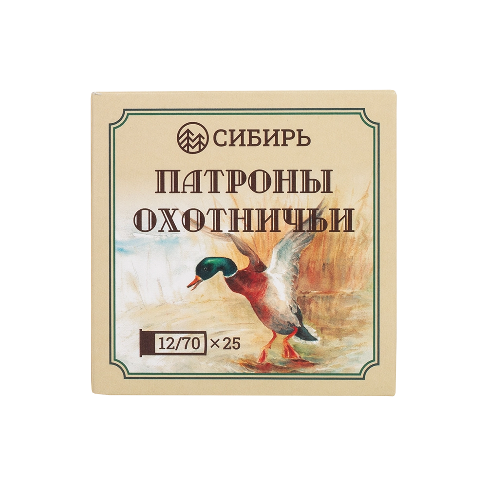 Патрон СИБИРЬ 12/70 охотничий дробовой 32г б/к №5 (в пачке 25 шт) (в коробке 250шт). Фото №5
