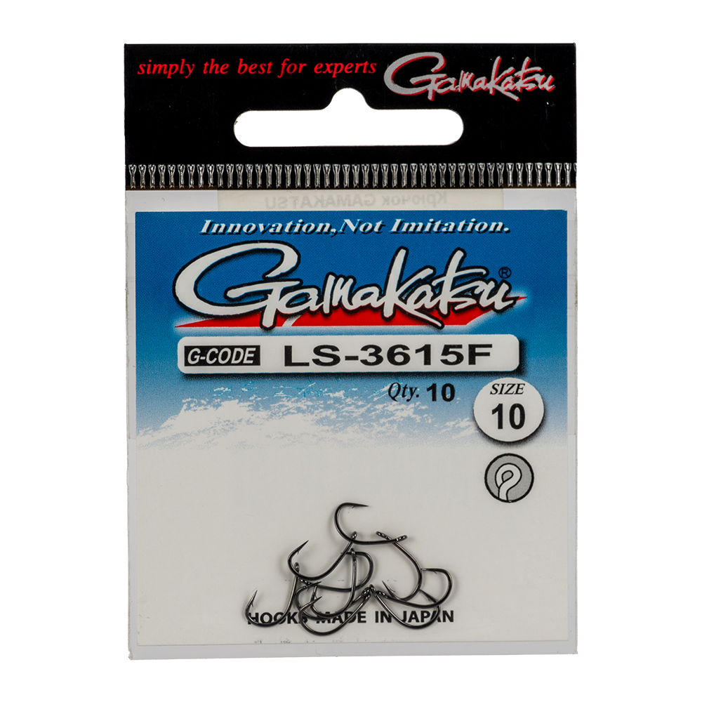 Крючок GAMAKATSU LS-3615F N/L Black №10 (10шт.) (149010) 0024287. Фото №1