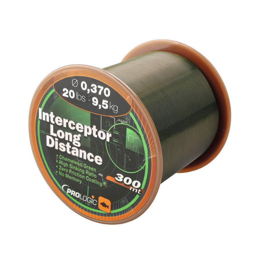 Леска PROLOGIC Interceptor Long Distance 300m 15lbs 7.1kg 0.309mm Green. Фото №1